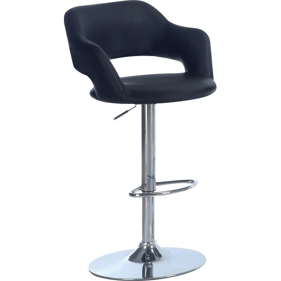 Accent and Occasional Furniture Black Hydraulic Bar Stool