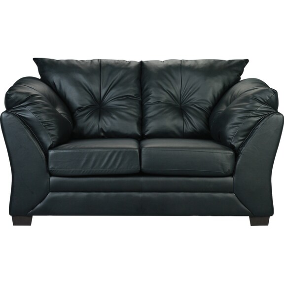 Max Faux Leather Loveseat Black The Brick