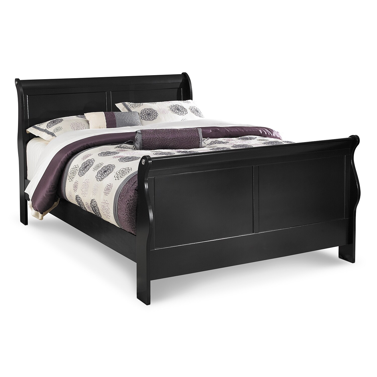 Neo Classic Black Queen Bed | American Signature Furniture