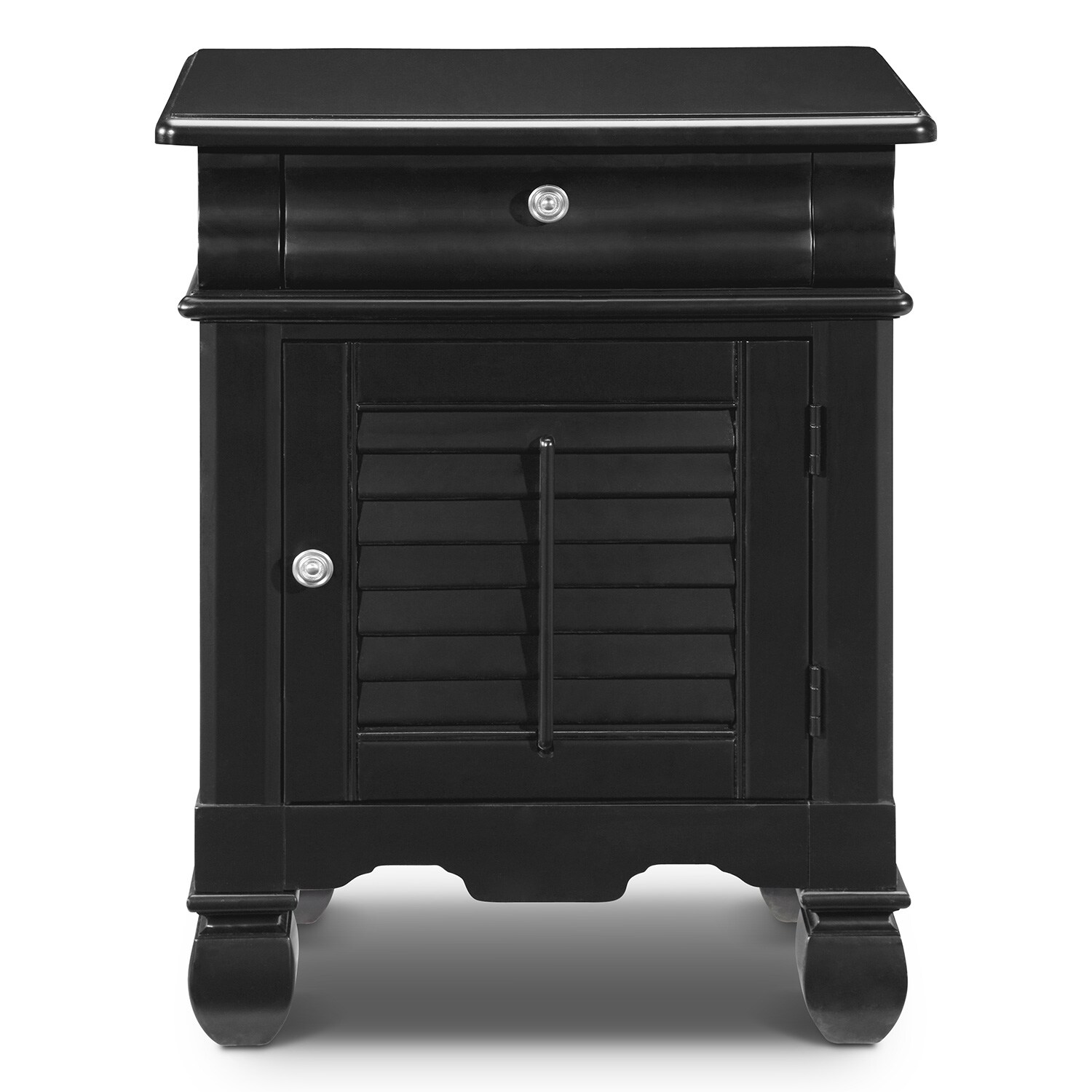 Plantation Cove Door Nightstand - Black | Value City Furniture