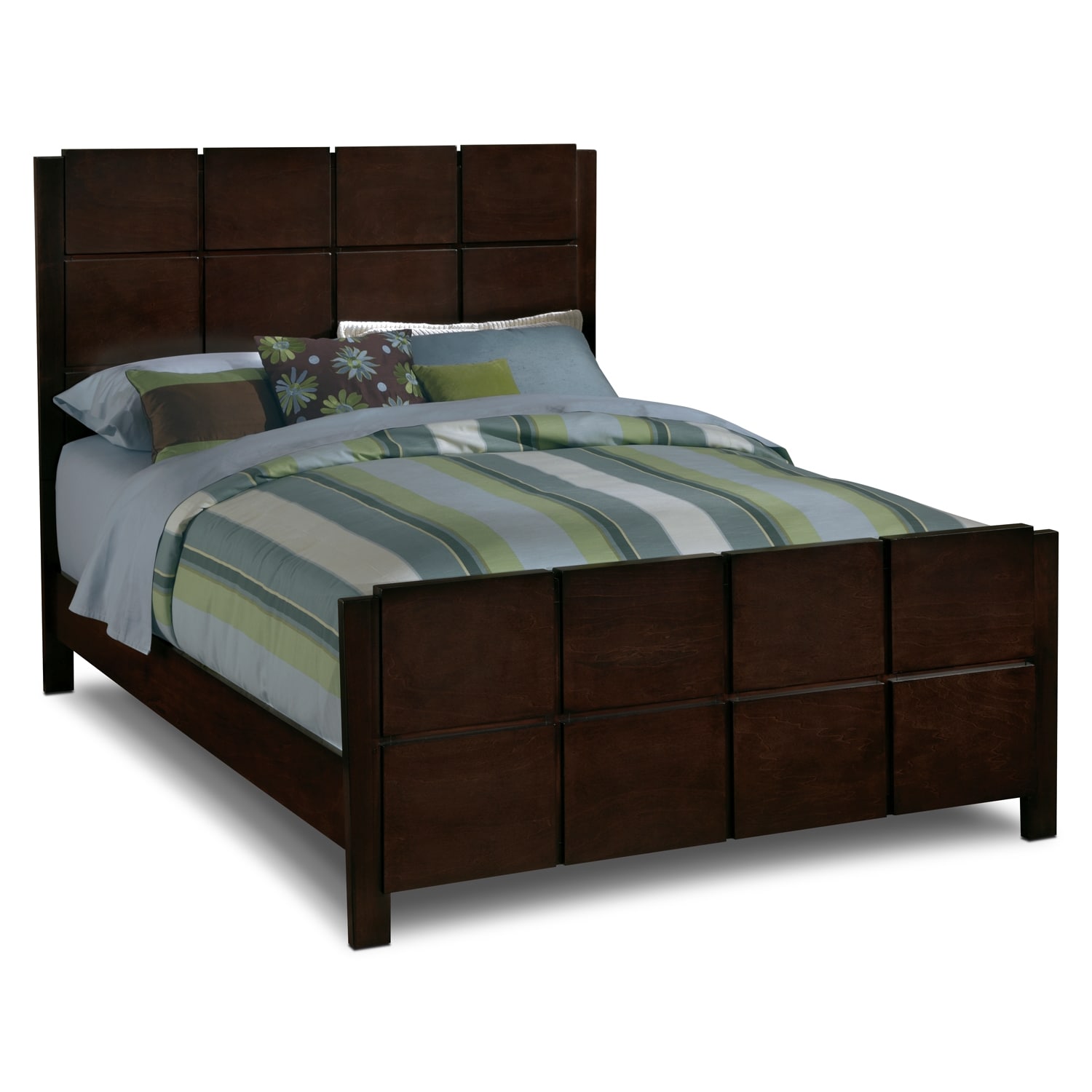 Mosaic Queen Bed - Dark Brown Value City Furniture