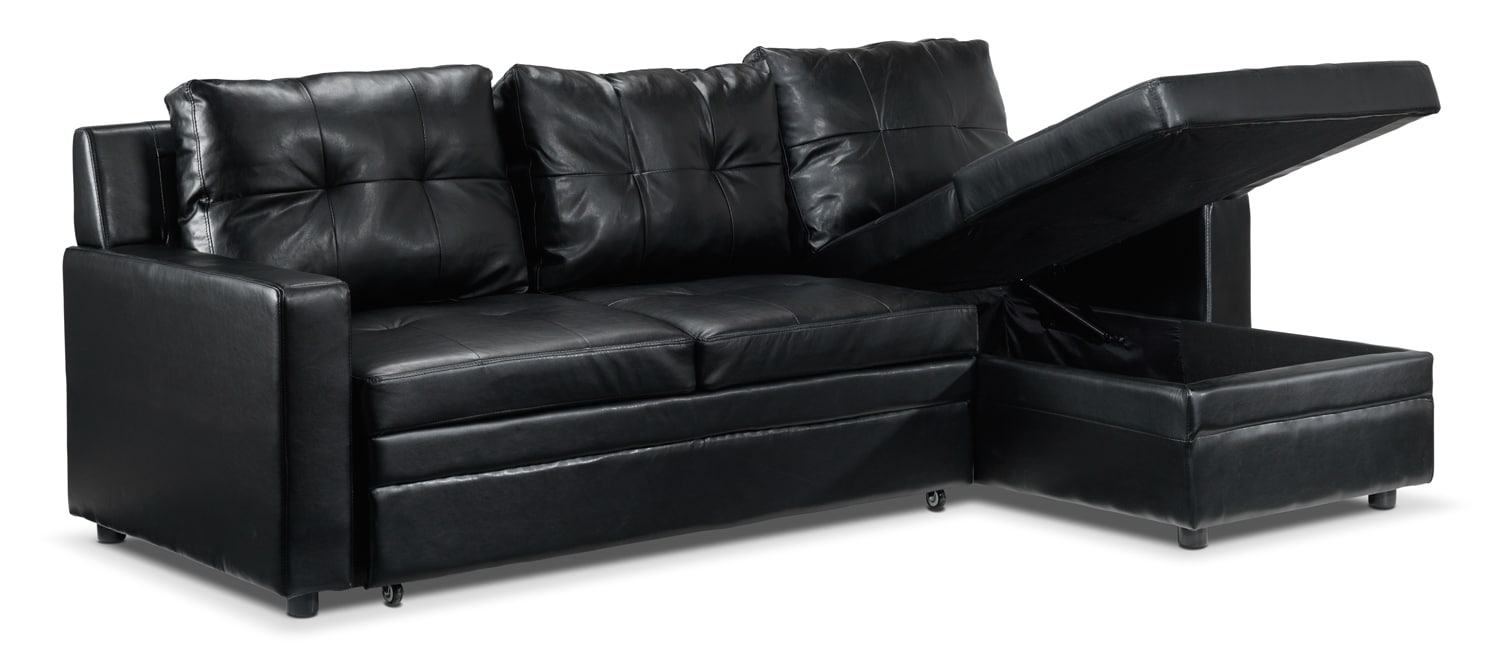 Leon S Leather Sofa Beds Baci Living Room