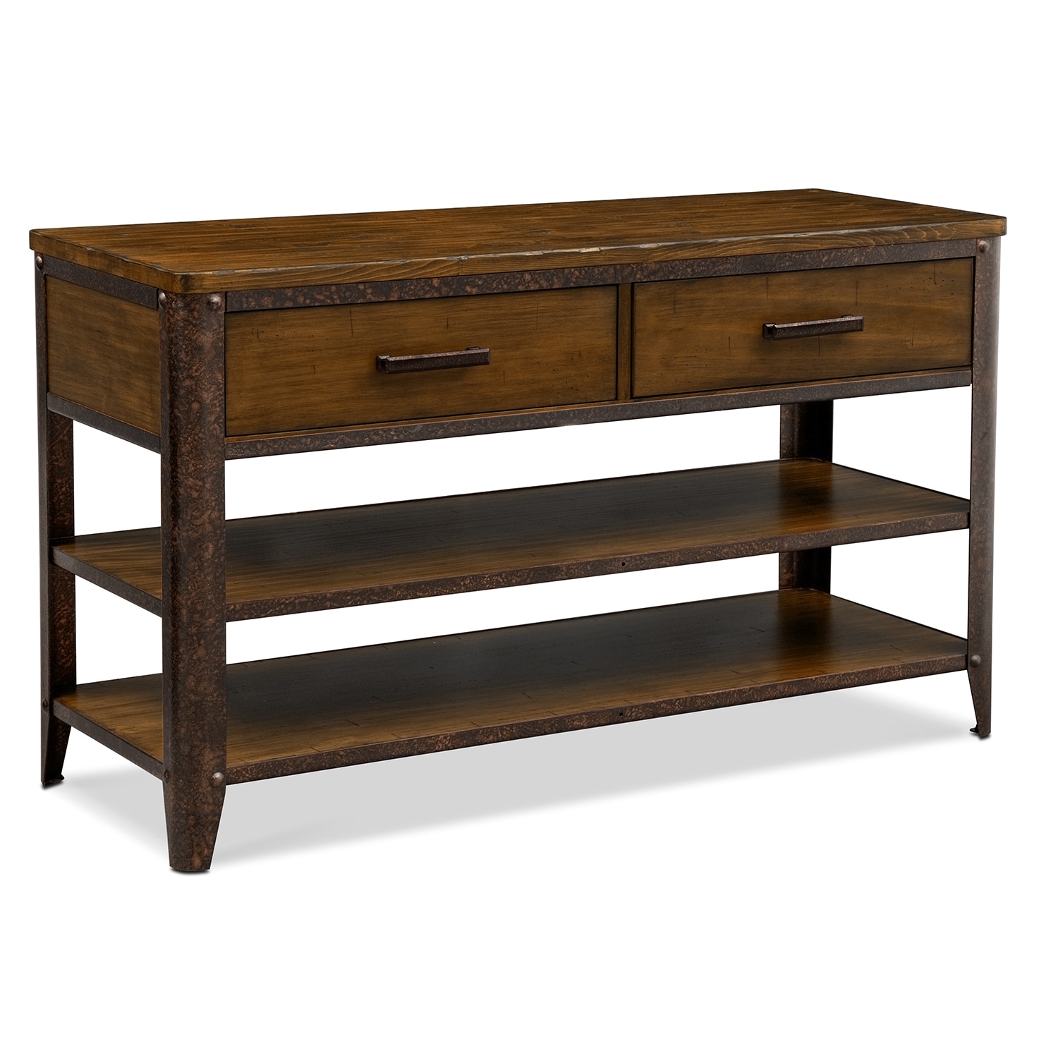 Shortline Sofa Table  Distressed Pine Value City Furniture