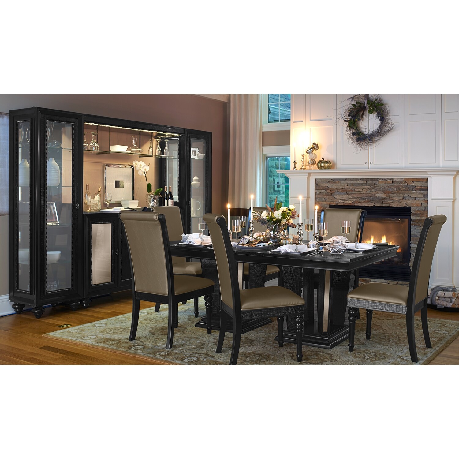 Paradiso 7 Pc. Dining Room American Signature Furniture
