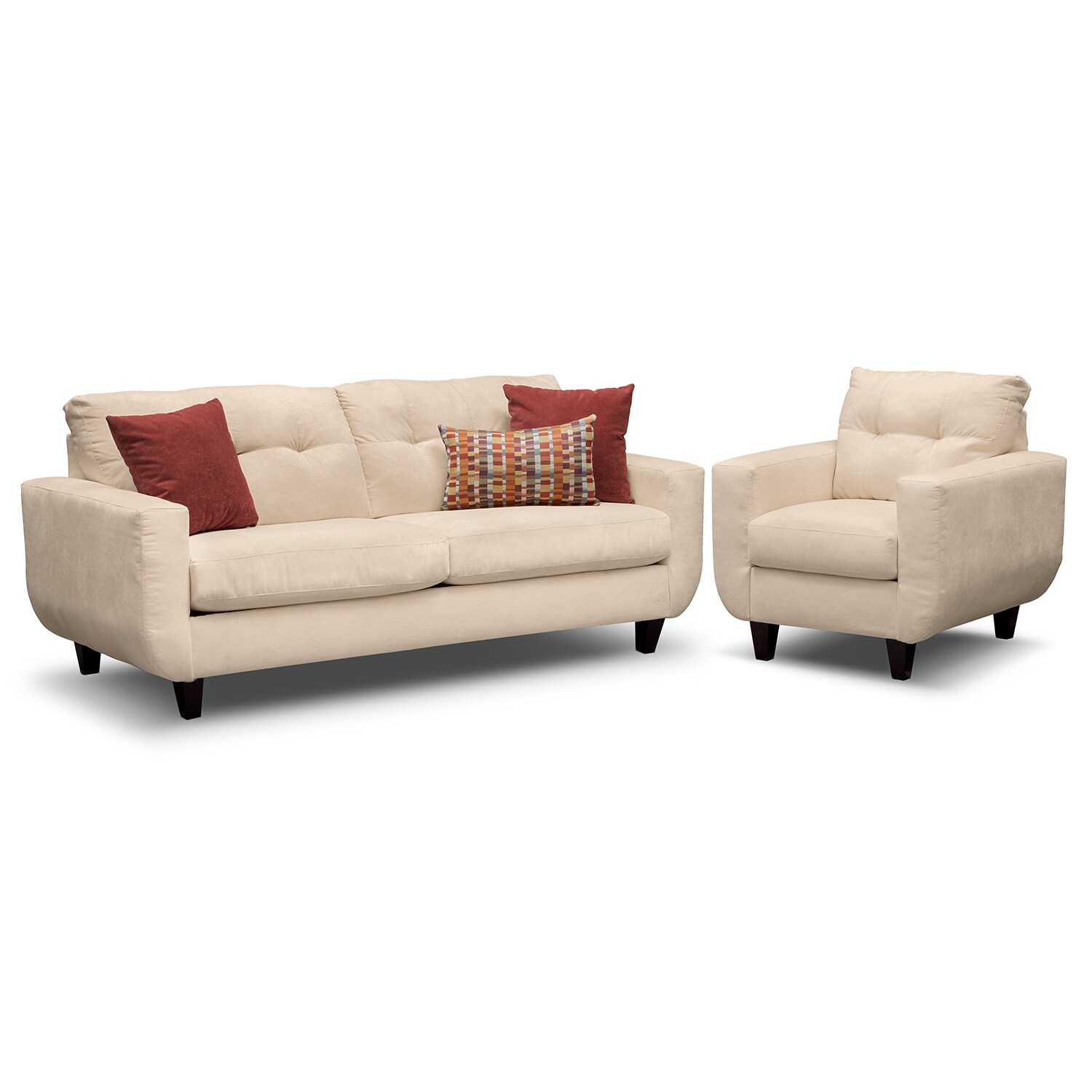 West Village Cream Ottoman Value City Furniture