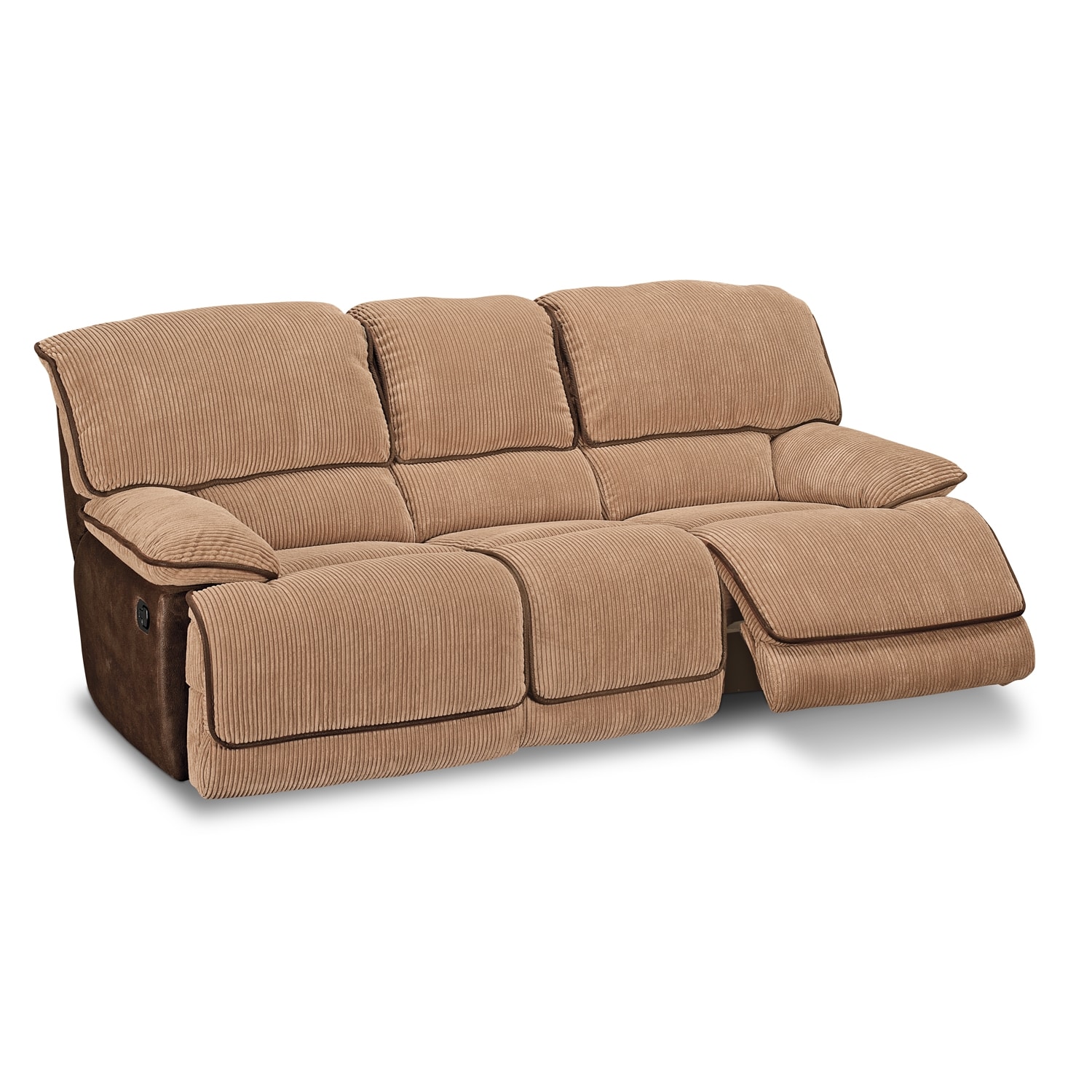 Laguna Dual Reclining Sofa - Camel | Value City Furniture