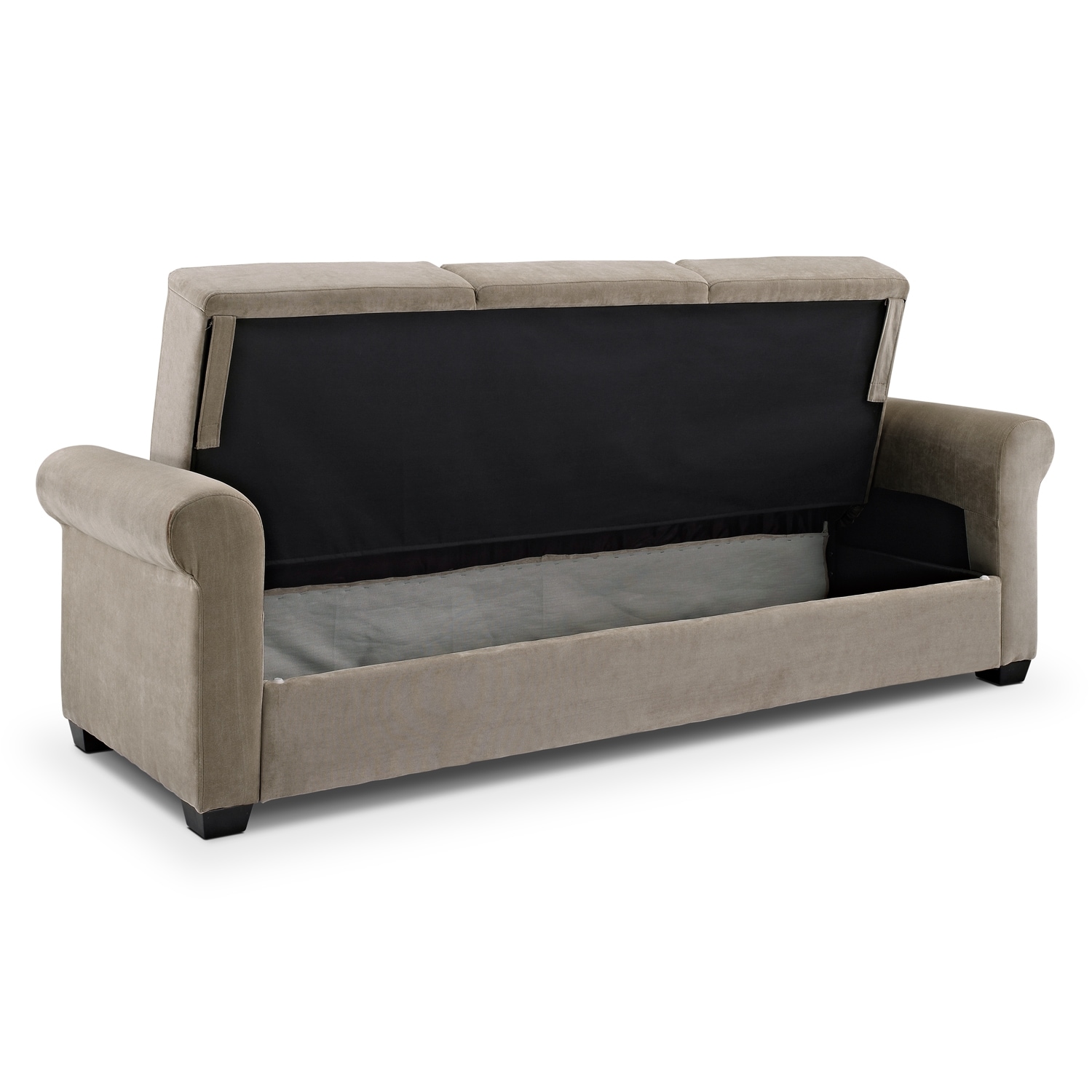 Thomas Futon Sofa Bed with Storage  Value City Furniture