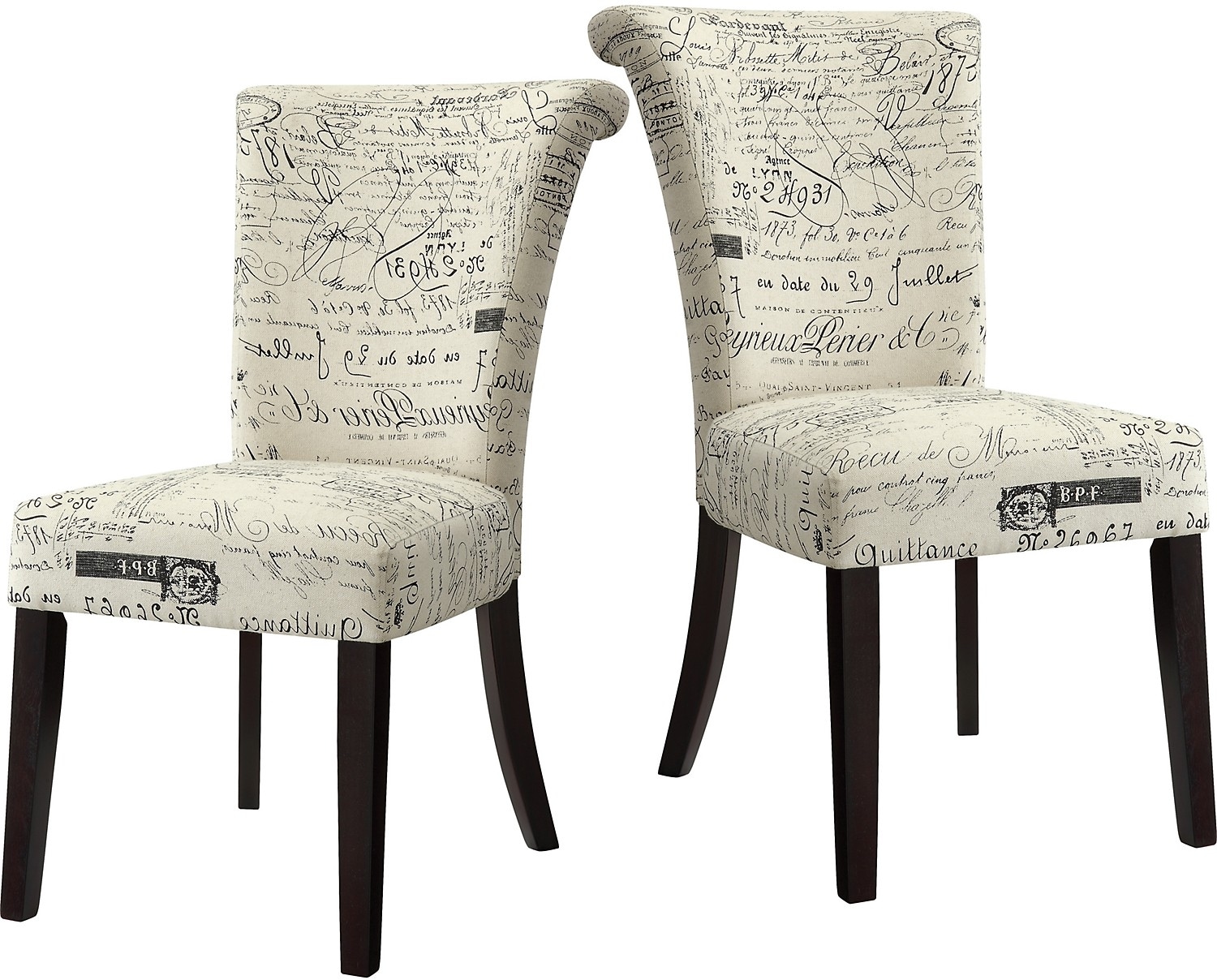 French Script 2 Piece Accent Dining Chair Package | The Brick