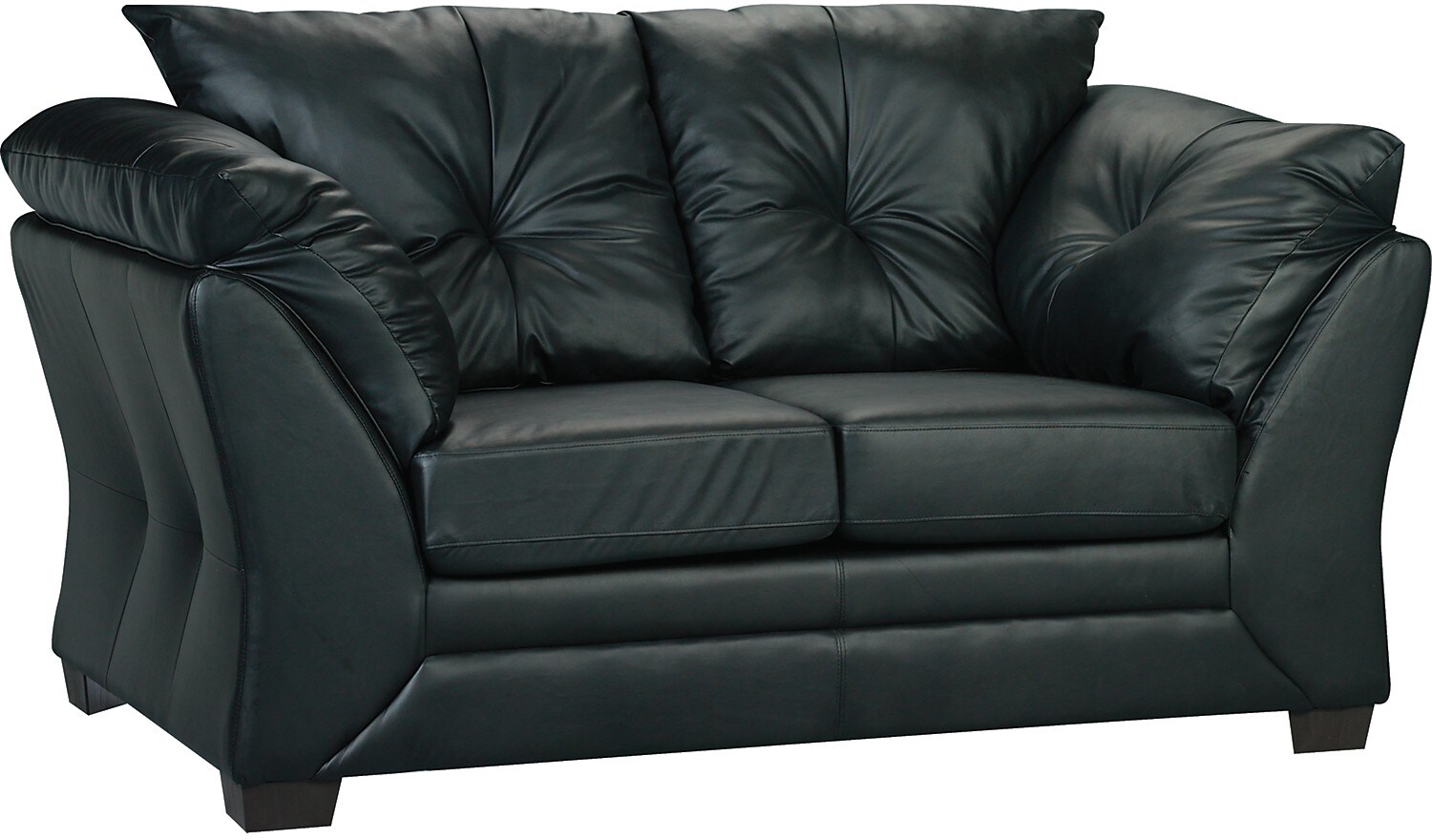 Max Faux Leather Loveseat Black The Brick