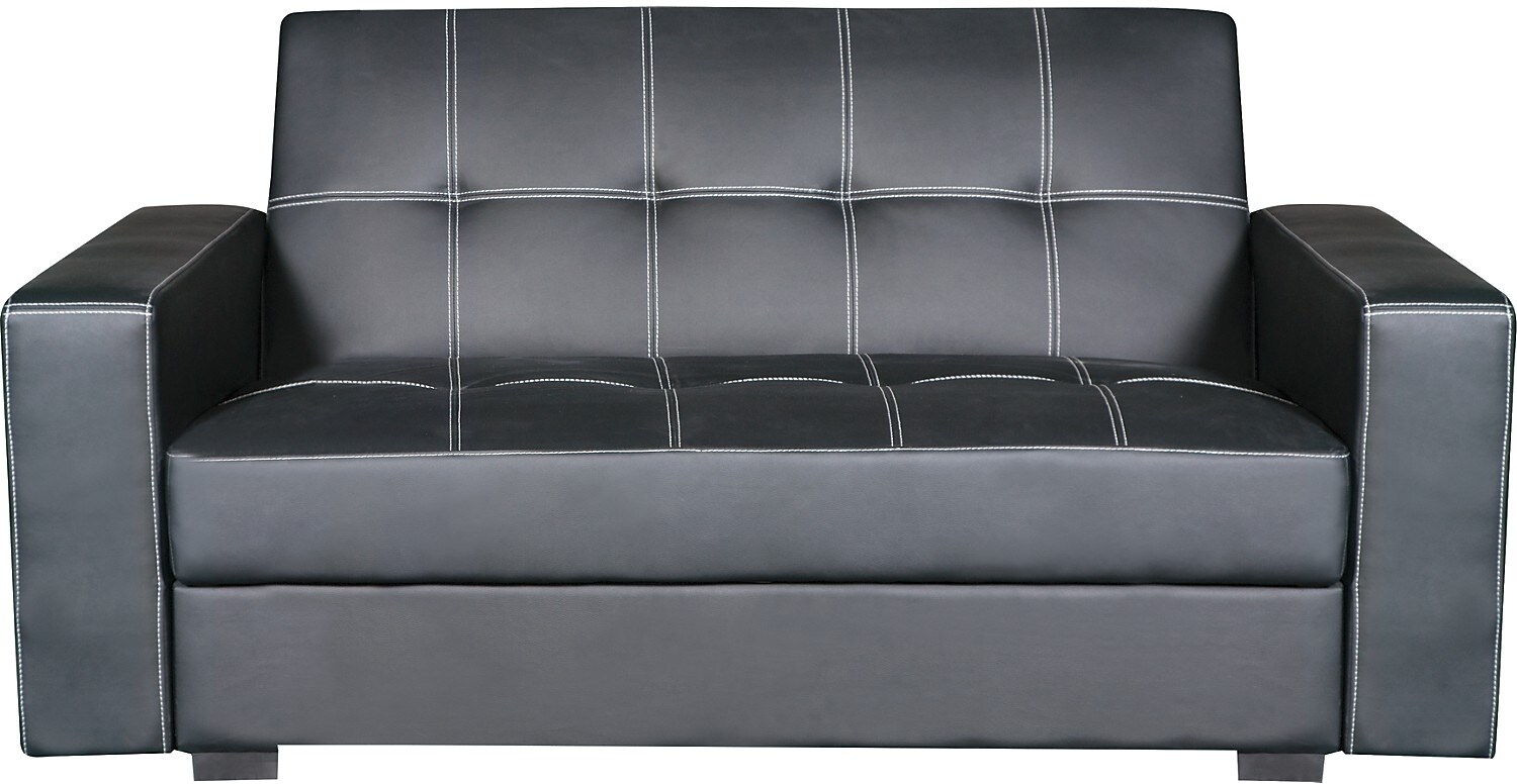 Belize 2Piece Storage Futon with Chaise Black The Brick