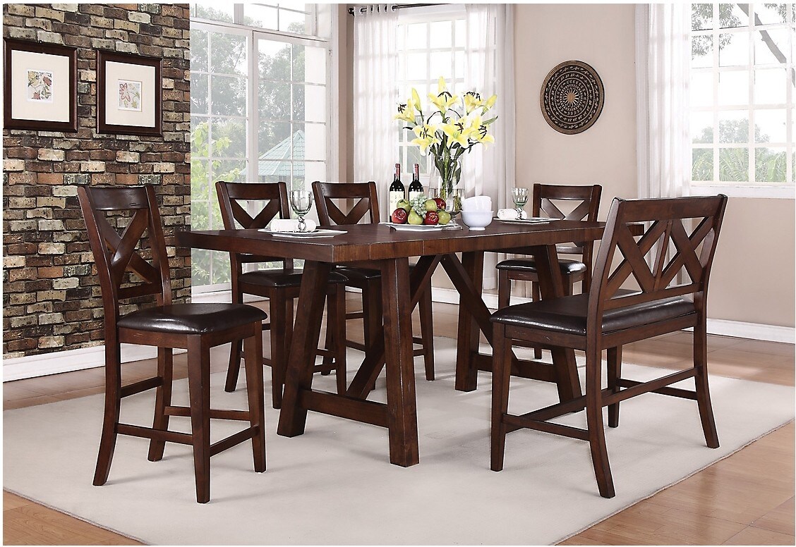 Adara 5-Piece Counter-Height Dining Package - Rectangle ...