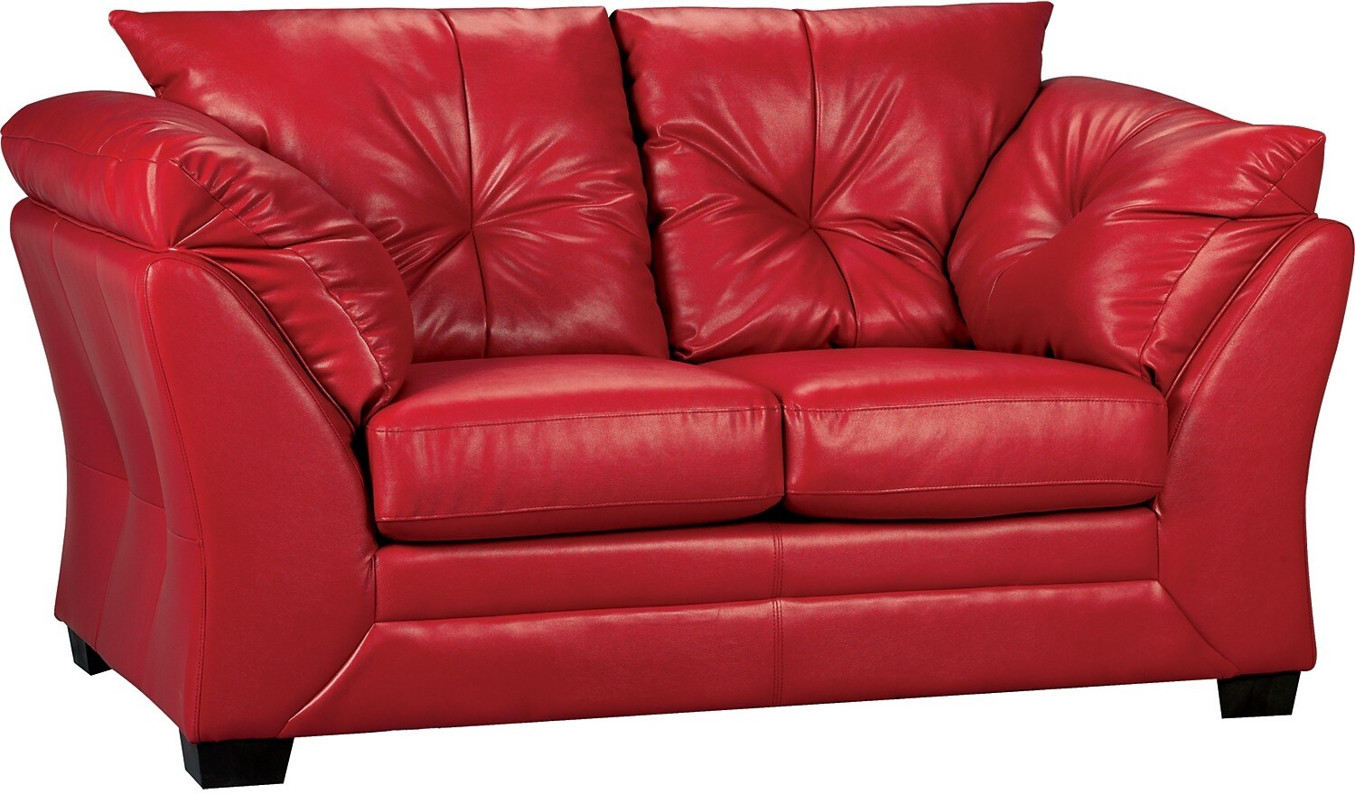 Max Faux Leather Loveseat Red The Brick