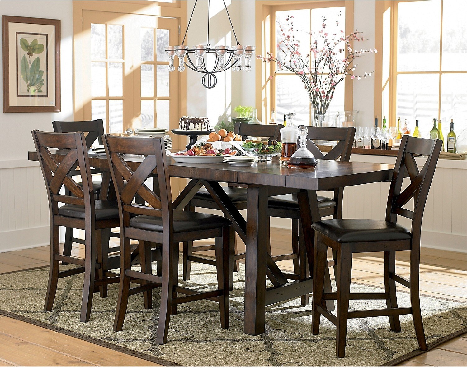 Adara 5-Piece Counter-Height Dining Package - Rectangle ...