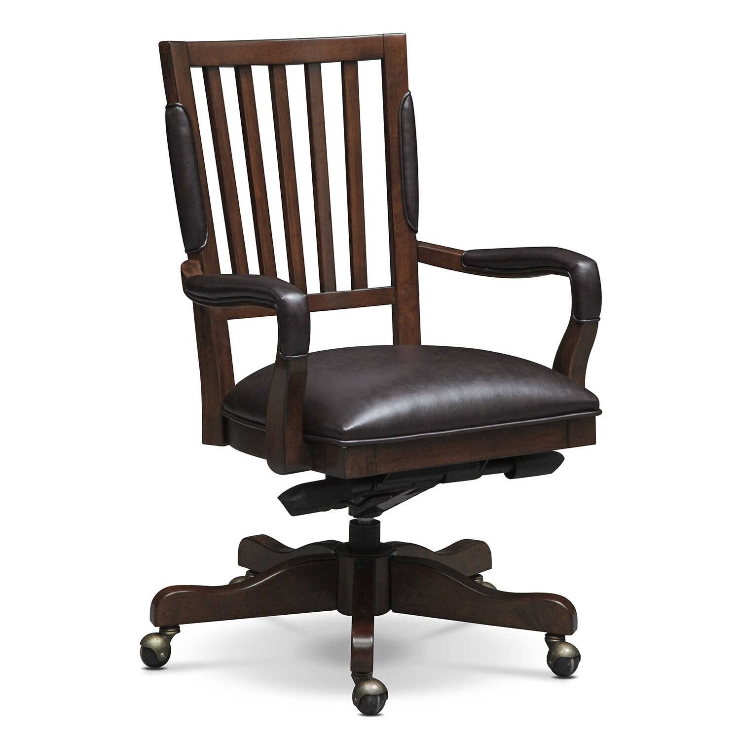 Ashland Office Arm Chair Cherry Value City Furniture