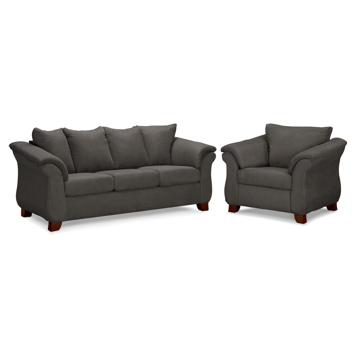 Adrian Sofa and Chair Set Graphite Value City Furniture