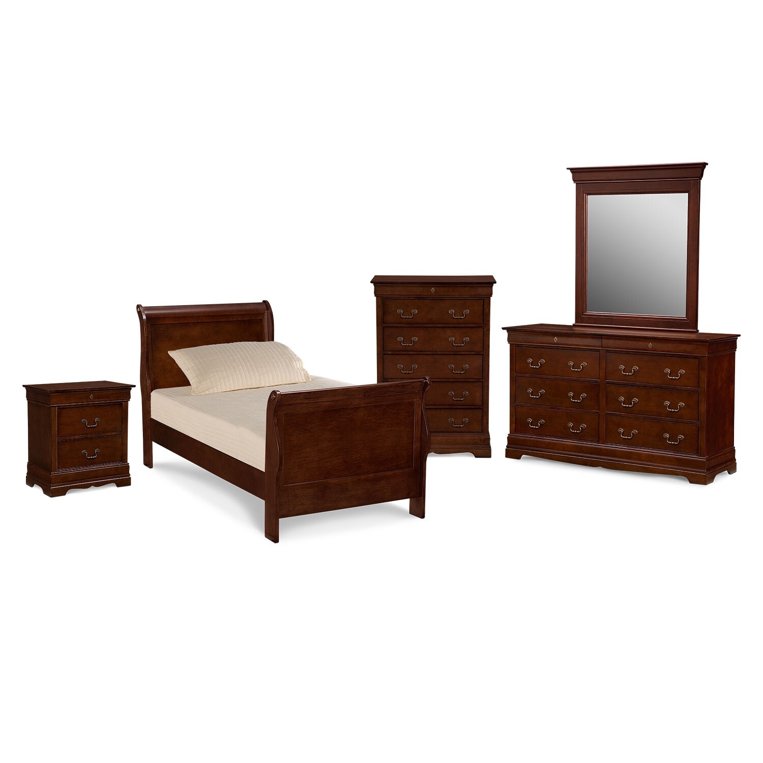 Neo Classic Youth Twin Bed Cherry Value City Furniture