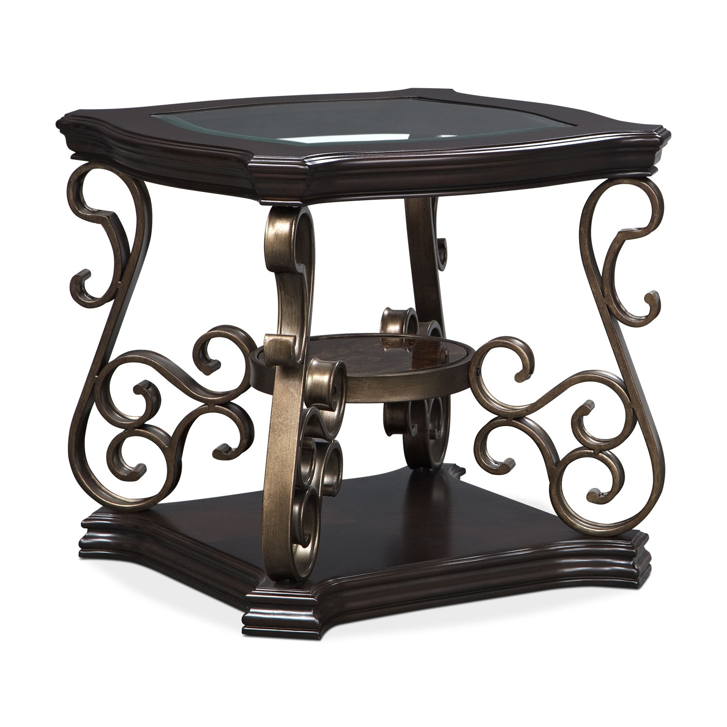 Valencia End Table - Cherry | Value City Furniture