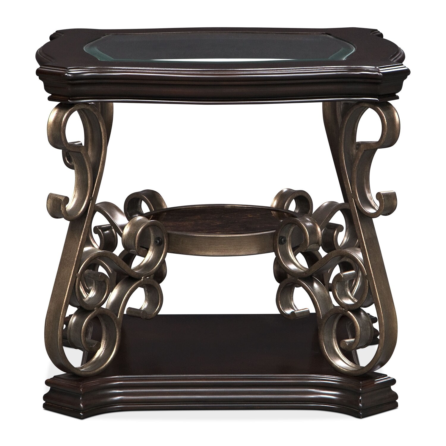 Valencia End Table Cherry Value City Furniture