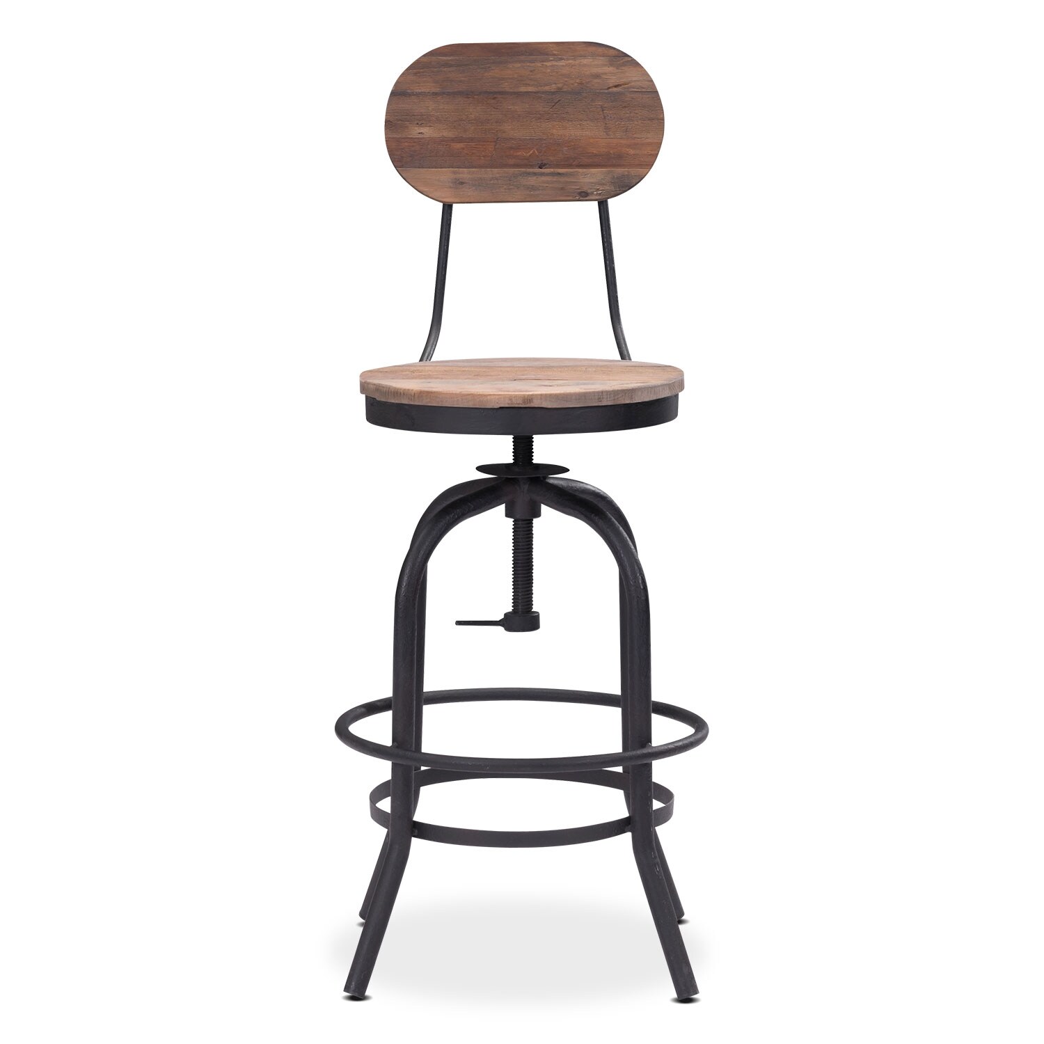 Elston Adjustable CounterHeight Stool Antiqued Black Value City