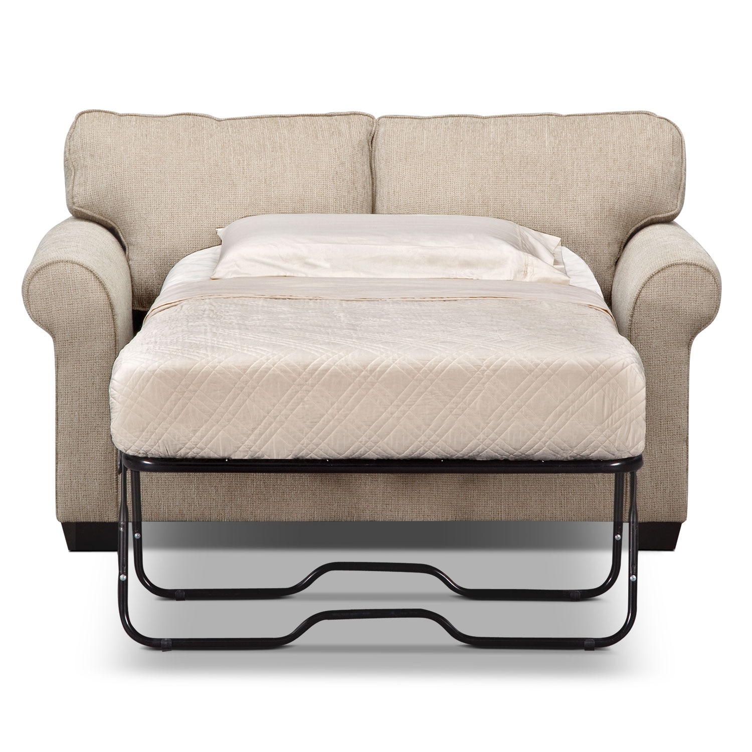Fletcher Twin Memory Foam Sleeper Sofa - Beige | Value City Furniture