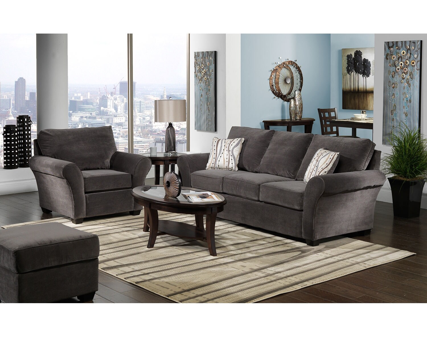 Langley Sofa Charcoal Leon's