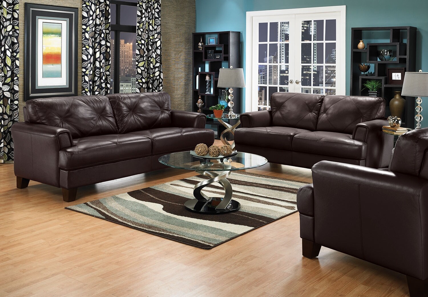 Vita 100 Genuine Leather Sofa Chocolate The Brick