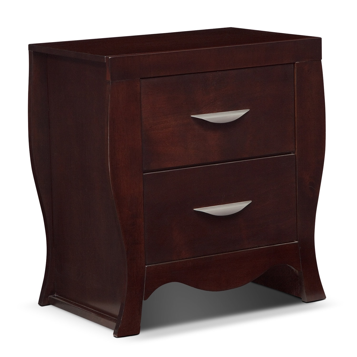 Jaden Nightstand - Merlot | Value City Furniture