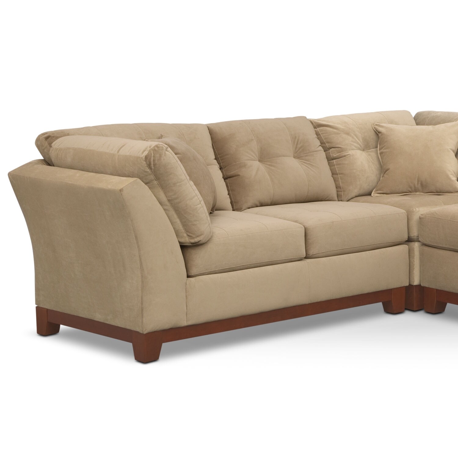 Solace 3Piece Sectional Cocoa Value City Furniture