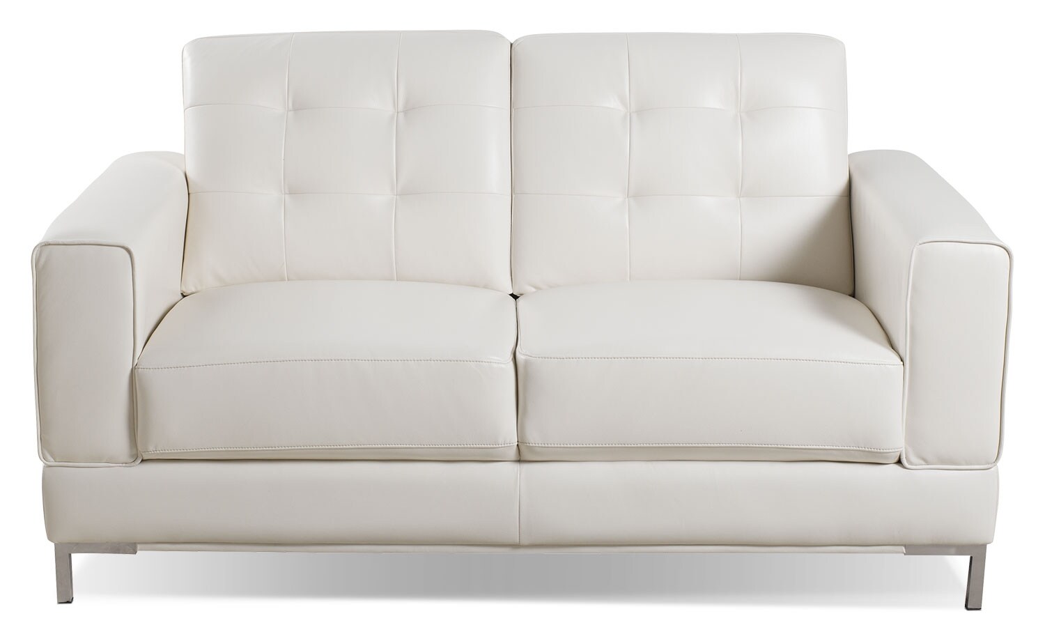 Myer LeatherLook Fabric Loveseat Cream The Brick