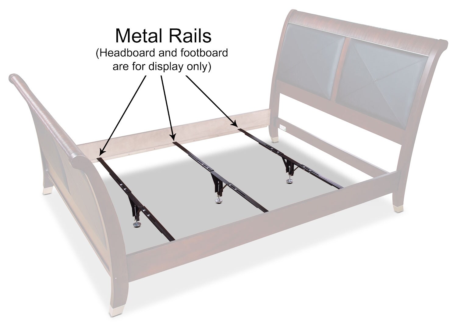 Deluxe Full/Queen/King Metal Support Rails Set of 3 The Brick