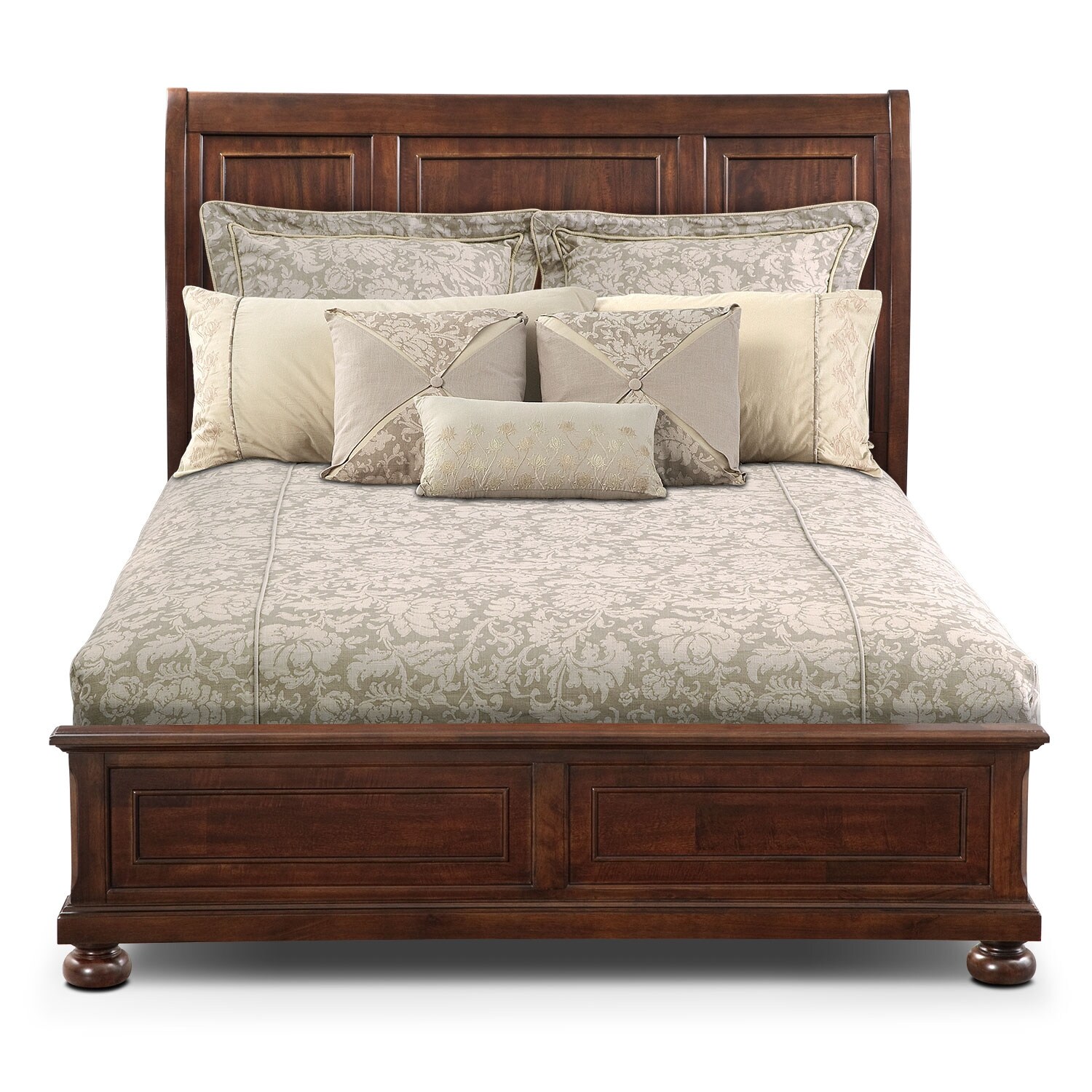 Hanover King Panel Bed Cherry American Signature Furniture