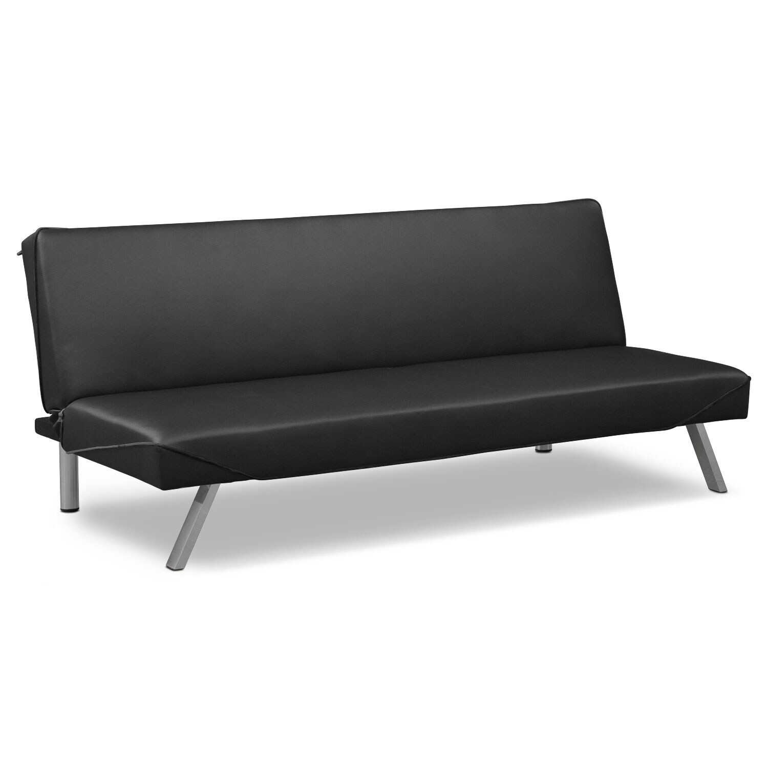 Lotus Futon Sofa Bed Black/Gray Value City Furniture