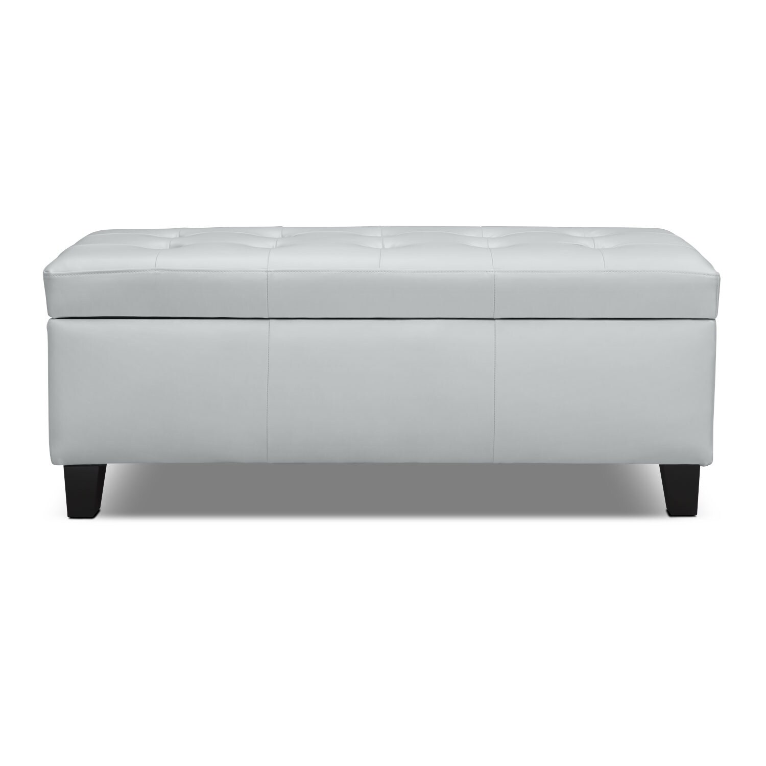 Valerie Storage Bench Silver Value City Furniture