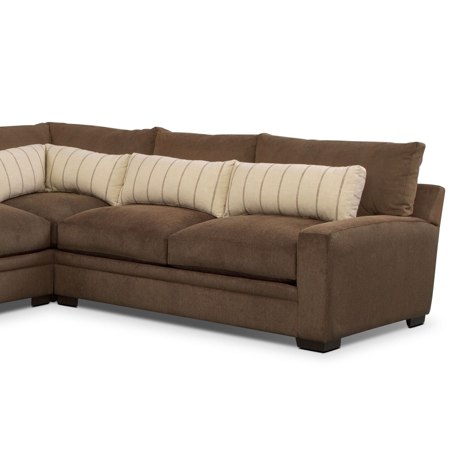 Ventura 4Piece Sectional with LeftFacing Chaise Brown Value City