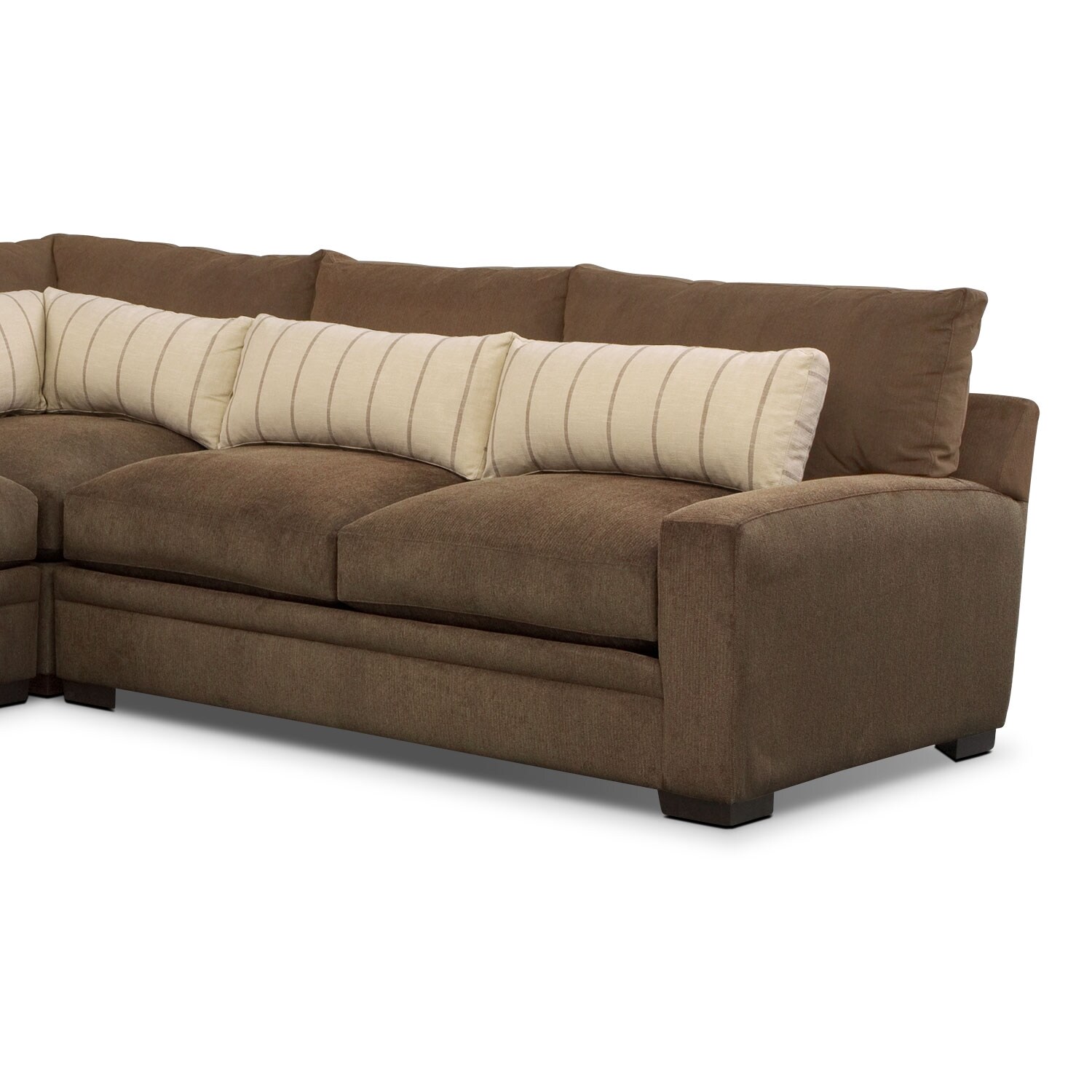 Ventura 3Piece Sectional Brown Value City Furniture