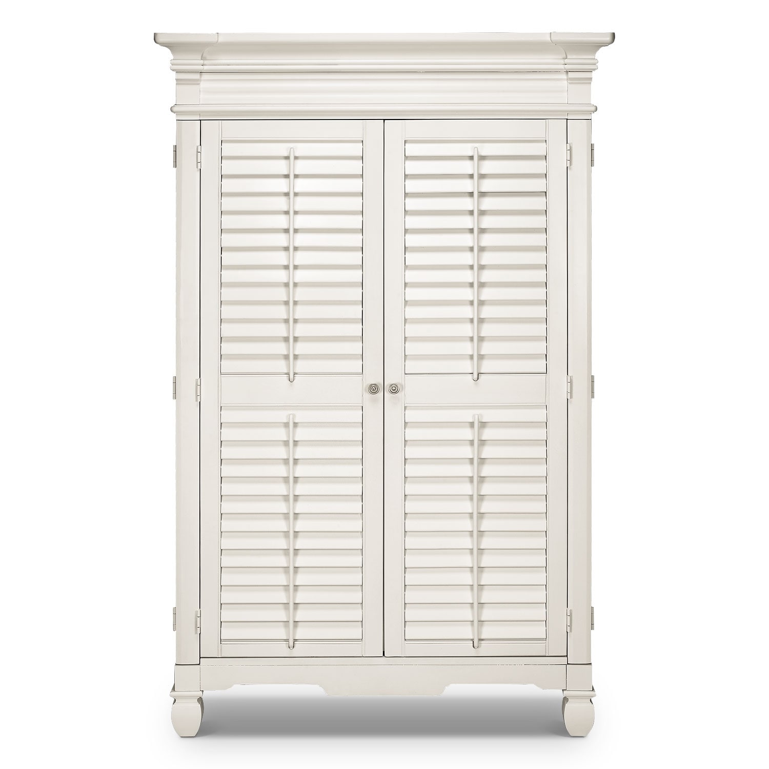 Plantation Cove Armoire - White | Value City Furniture