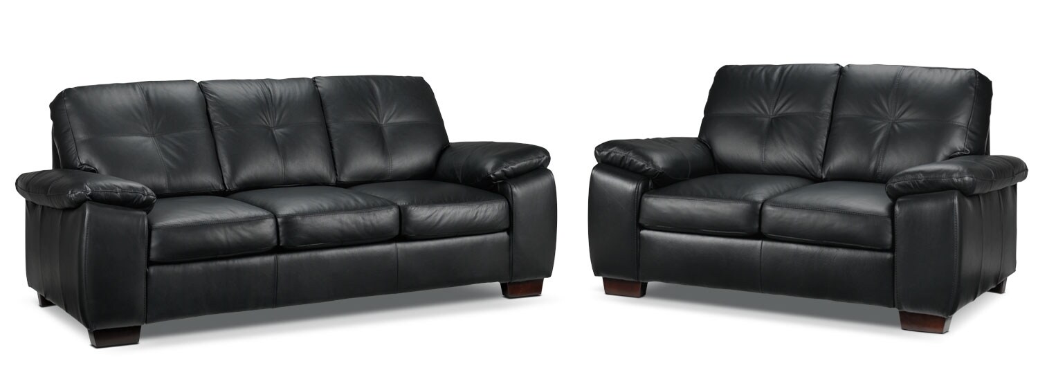Naples Sofa Black Leon's