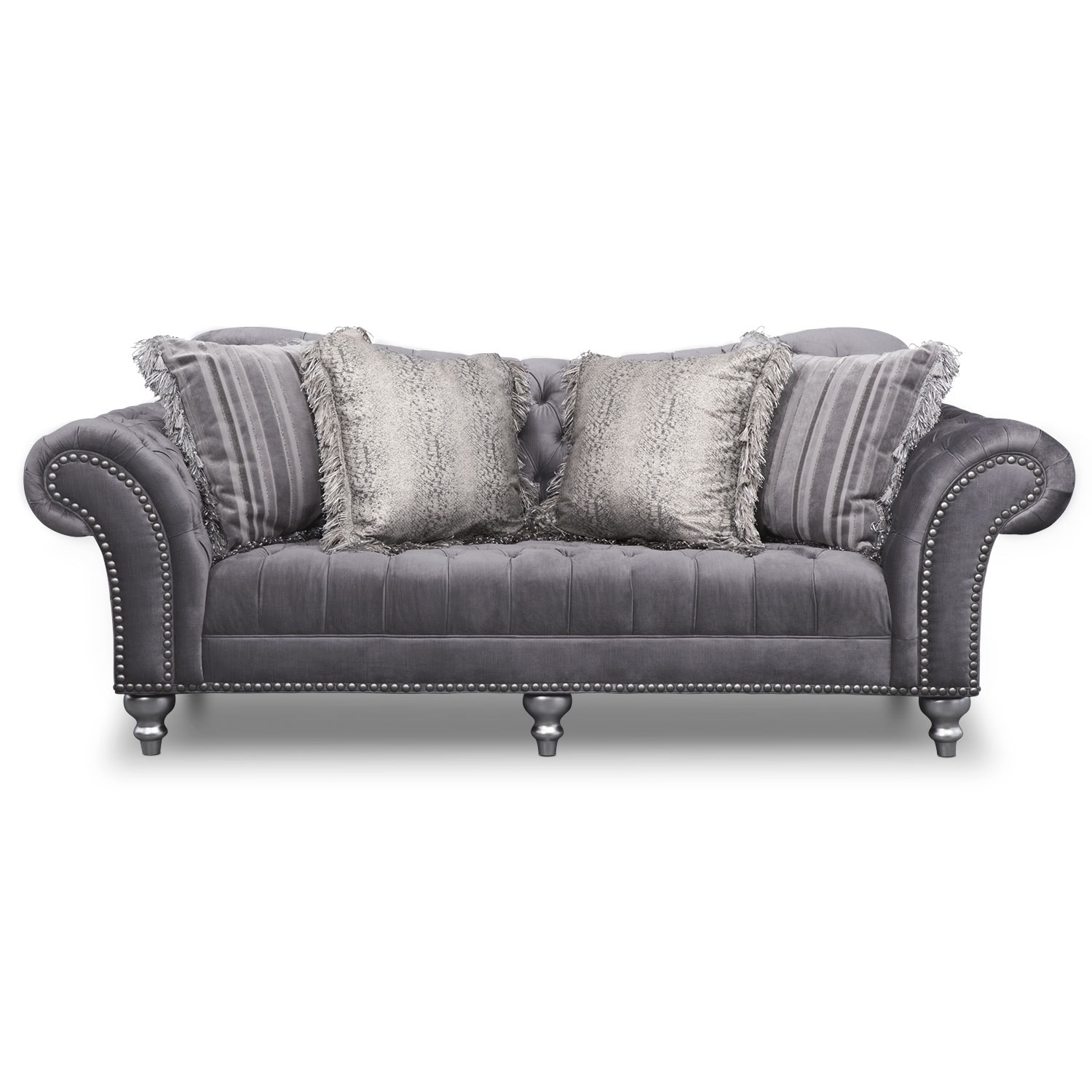 Brittney Sofa Set Brittney Sofa And Loveseat Set Gray