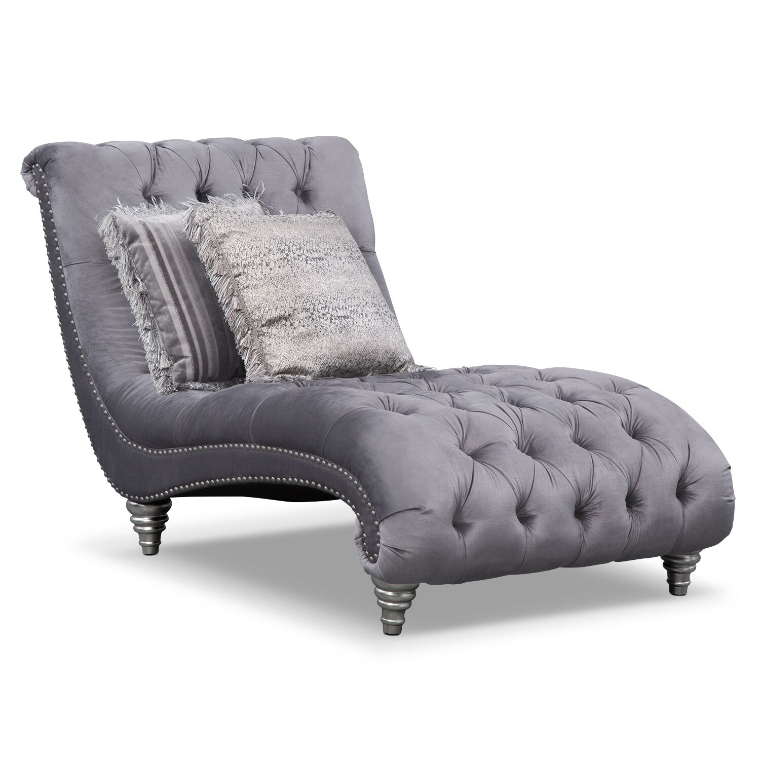 Brittney Chaise - Gray | American Signature Furniture