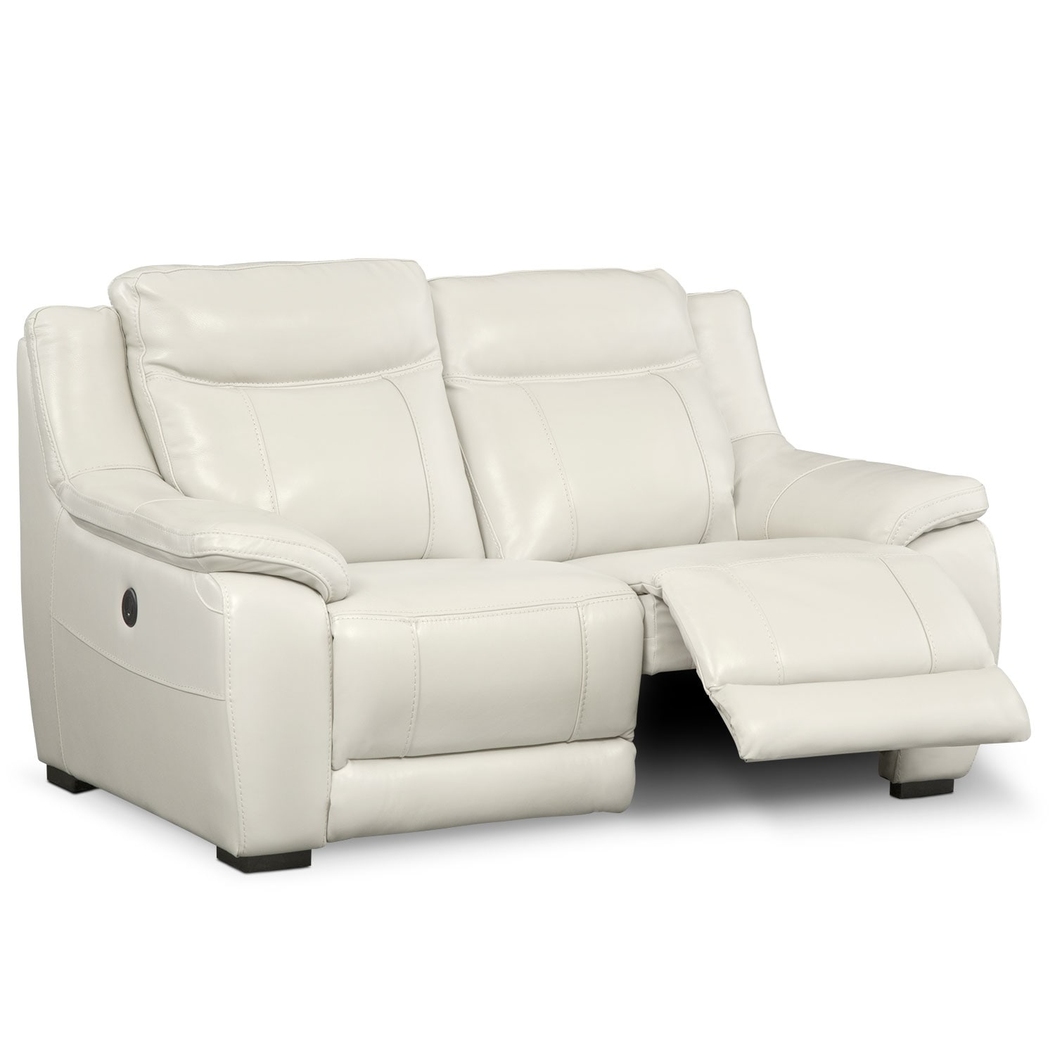 Lido Power Reclining Loveseat Ivory Value City Furniture