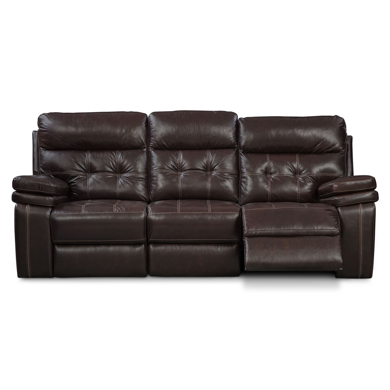 Brisco Power Reclining Sofa Brown Value City Furniture