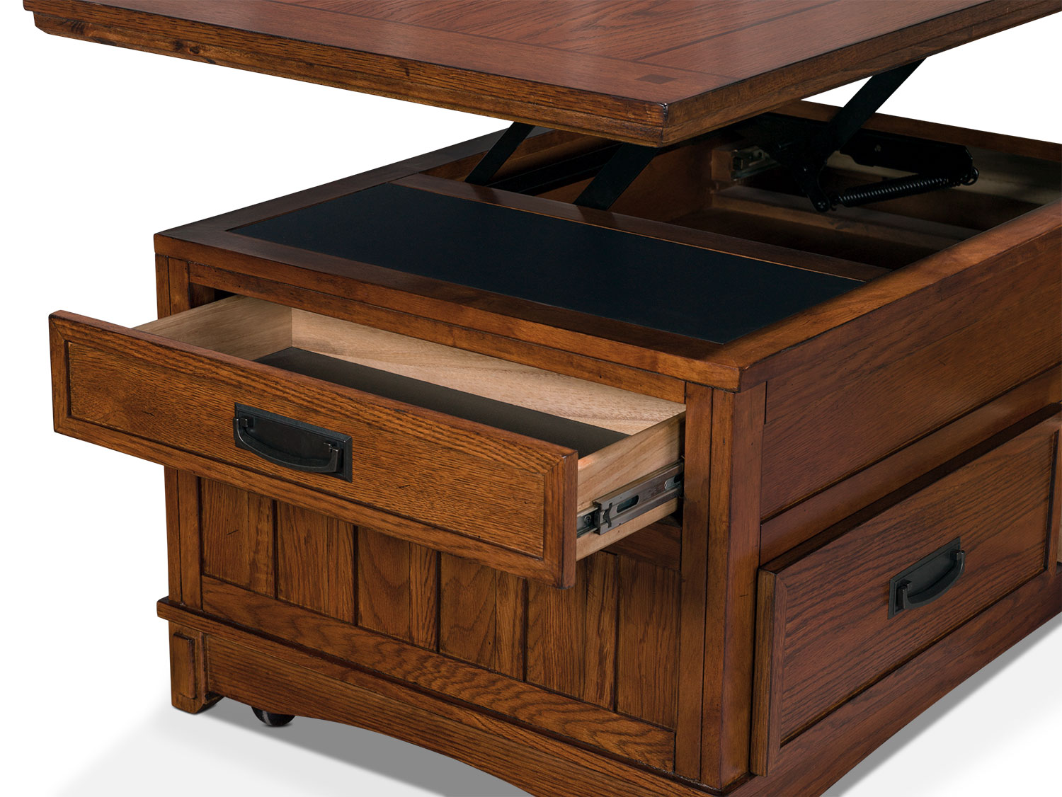 Cross Island Coffee Table With Lift Top And Casters Cross Island Coffee Table With Lift Top And Casters