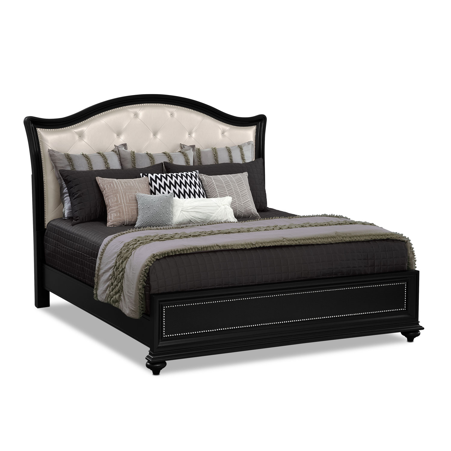 Marilyn King Bed Ebony Value City Furniture