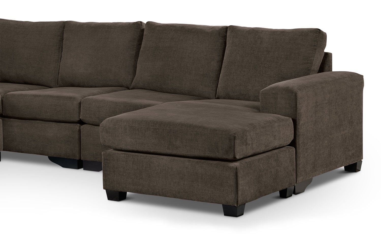 Danielle 3Piece Sectional with RightFacing Corner Wedge Java Leon's