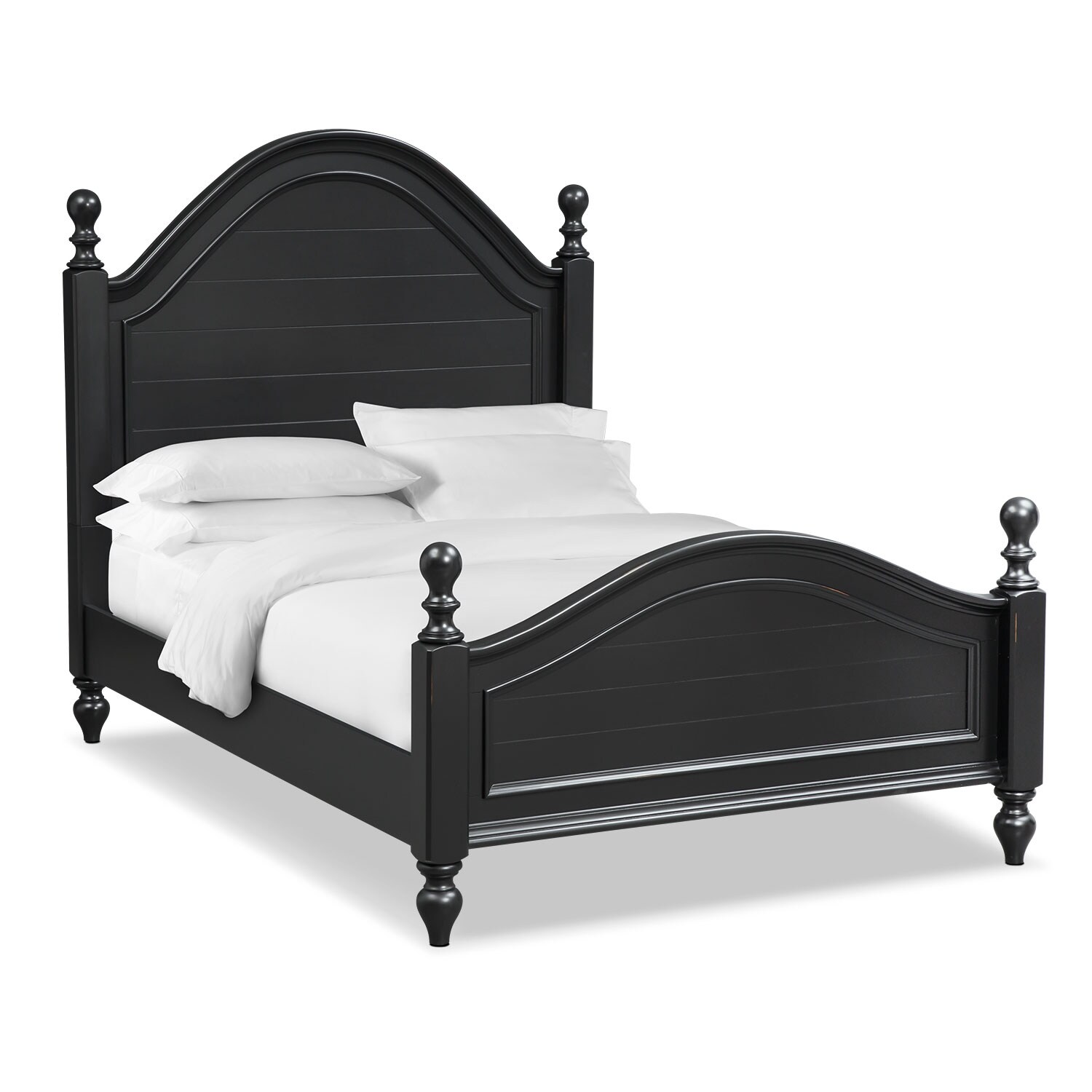 East Hampton King Bed Black Value City Furniture