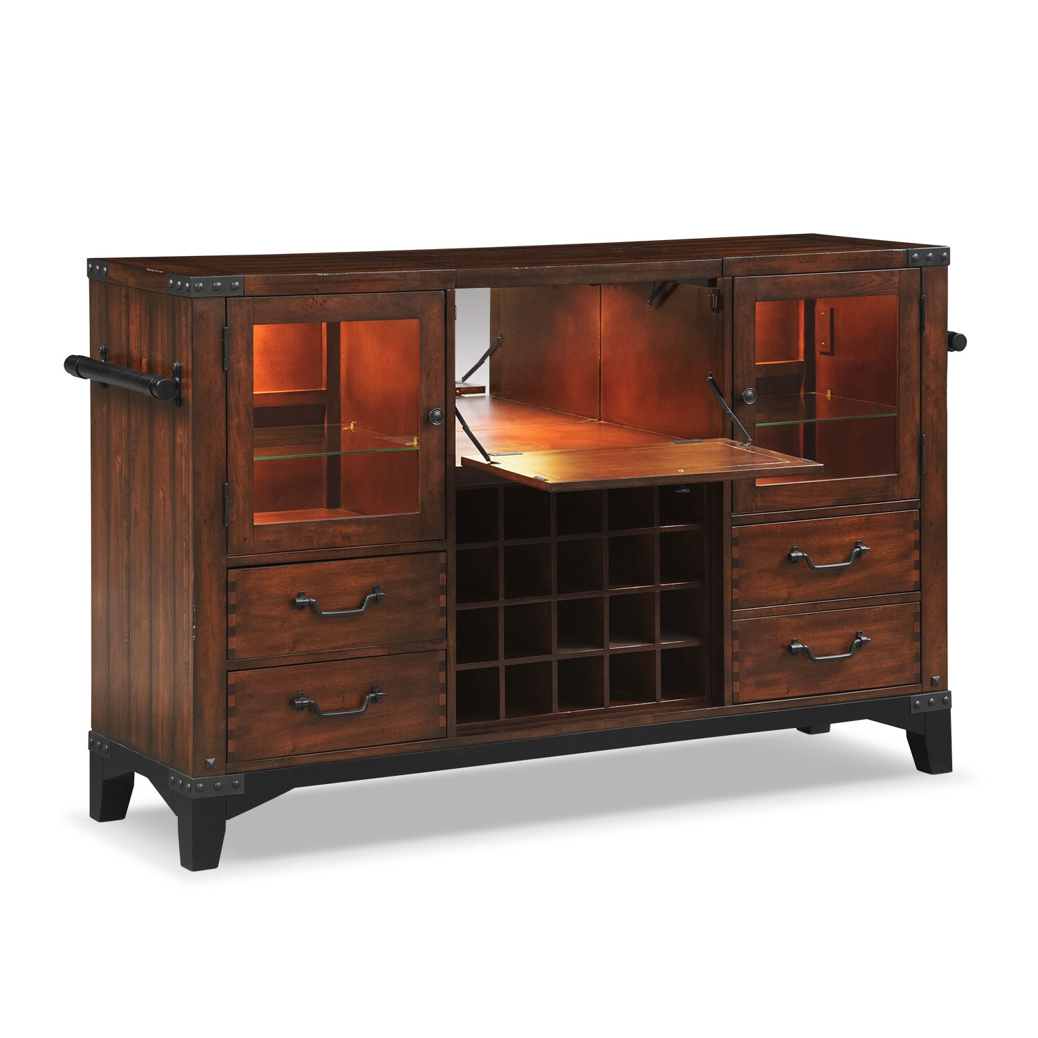 Newcastle Sideboard Mahogany American Signature Furniture