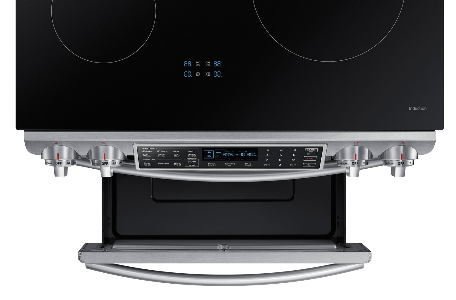 Samsung 5.8 Cu. Ft. SlideIn Induction Range NE58K9560WS/AC The Brick