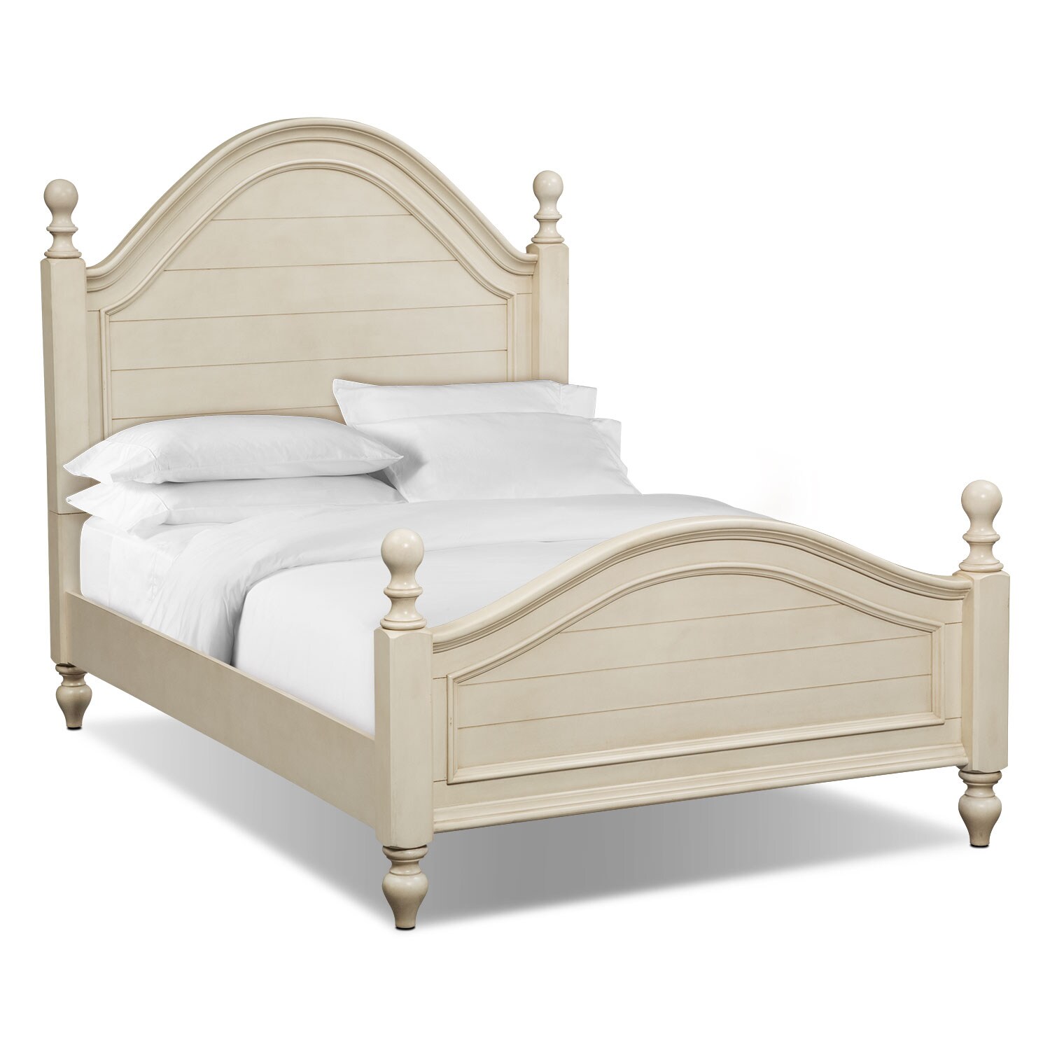 East Hampton Queen Bed Antique White American Signature Furniture