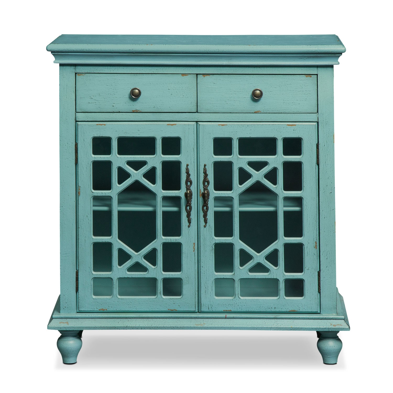 Grenoble Accent Cabinet - Teal | American Signature Furniture