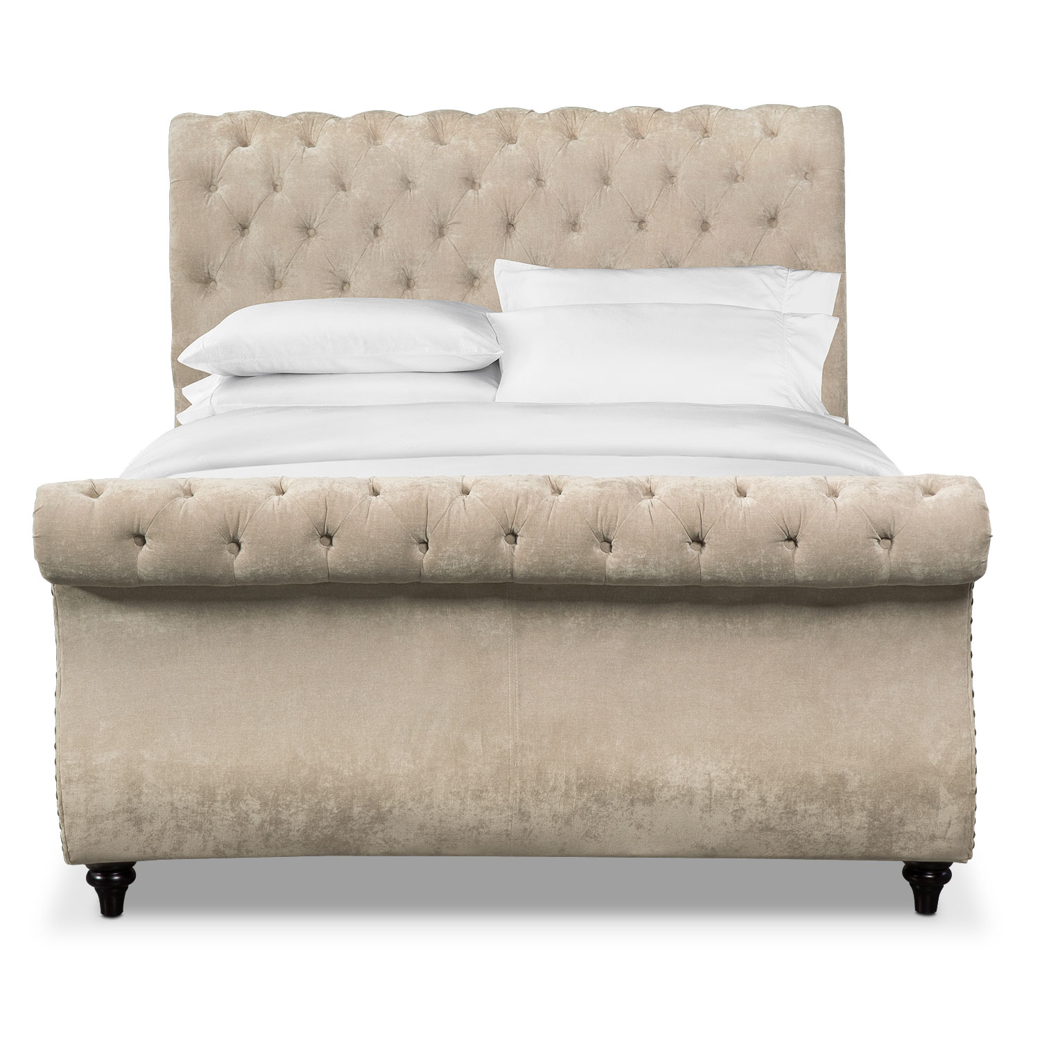 Ella King Upholstered Bed Charcoal Ella King Upholstered Bed Charcoal